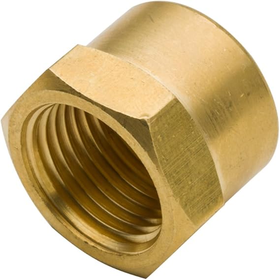 Vis Brass Pipe Cap Fitting 1/2" NPT Female Hex Head (Pack of 1)