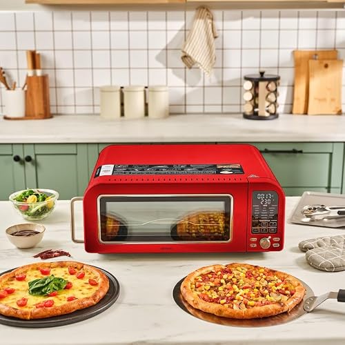Karaca Vintage Craft Pizza Machine and Airfryer Red 2000 W