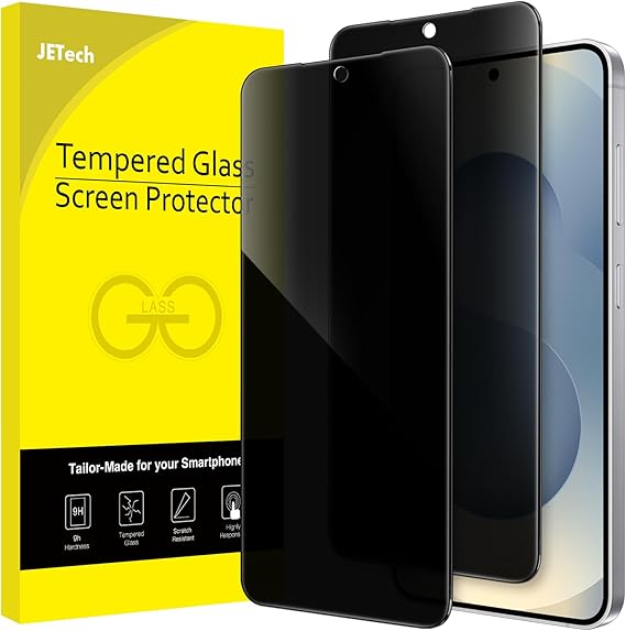 JETech Privacy Screen Protector for Samsung Galaxy S25, 2-Pack