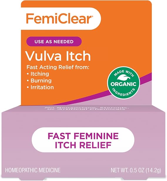 FemiClear Vaginal Itch Relief | Fast Feminine Itch Relief | Made with All-Natural & Organic Ingredients | Feminine Hygiene Products | Vaginal