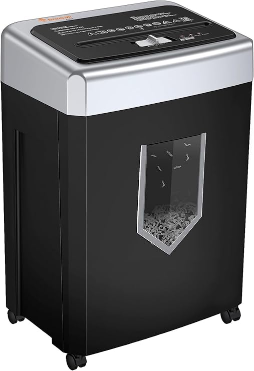 Bonsaii 15-Sheet Cross-Cut 40-Min Heavy Duty Paper Shredder for Home Office