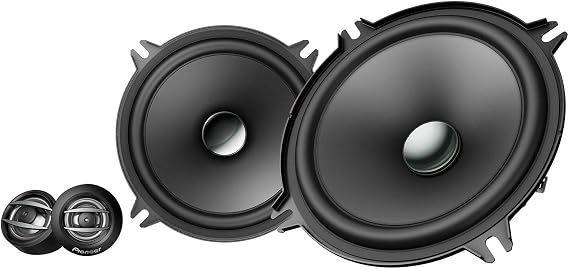 PIONEER TS-A1300C A Series 5-1/4" 300 W Max Power, Carbon/Mica-Reinforced IMPP Cone, 20mm PI Tweeter - Component Speakers (Pair)