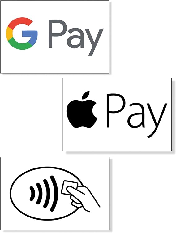 Payment Accepted Decal Bundle | Apple Pay, Google Pay and Contactless Pay