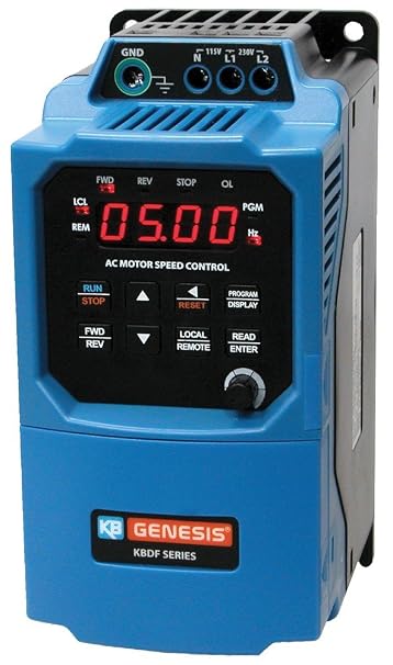 KB Electronics, 9641, KBDF-29, 2;3HP, 1;3-Phase, 200-240V (Input), IP 20 Enclosure, Variable Frequency Drives