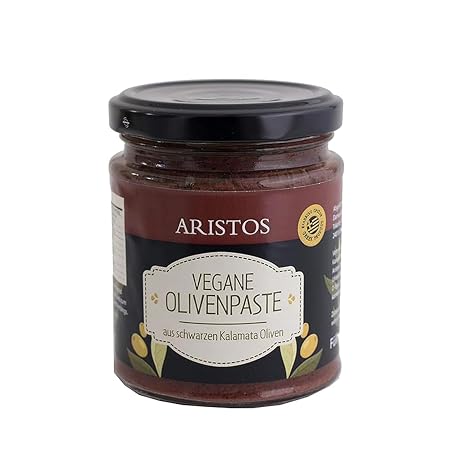 ARISTOS Olive Cream from Kalamata Olives Olive Pesto Vegan and Vegetarian Tapenade Suitable as a Spread Various Uses for Nutrition Olive Cream from Greece