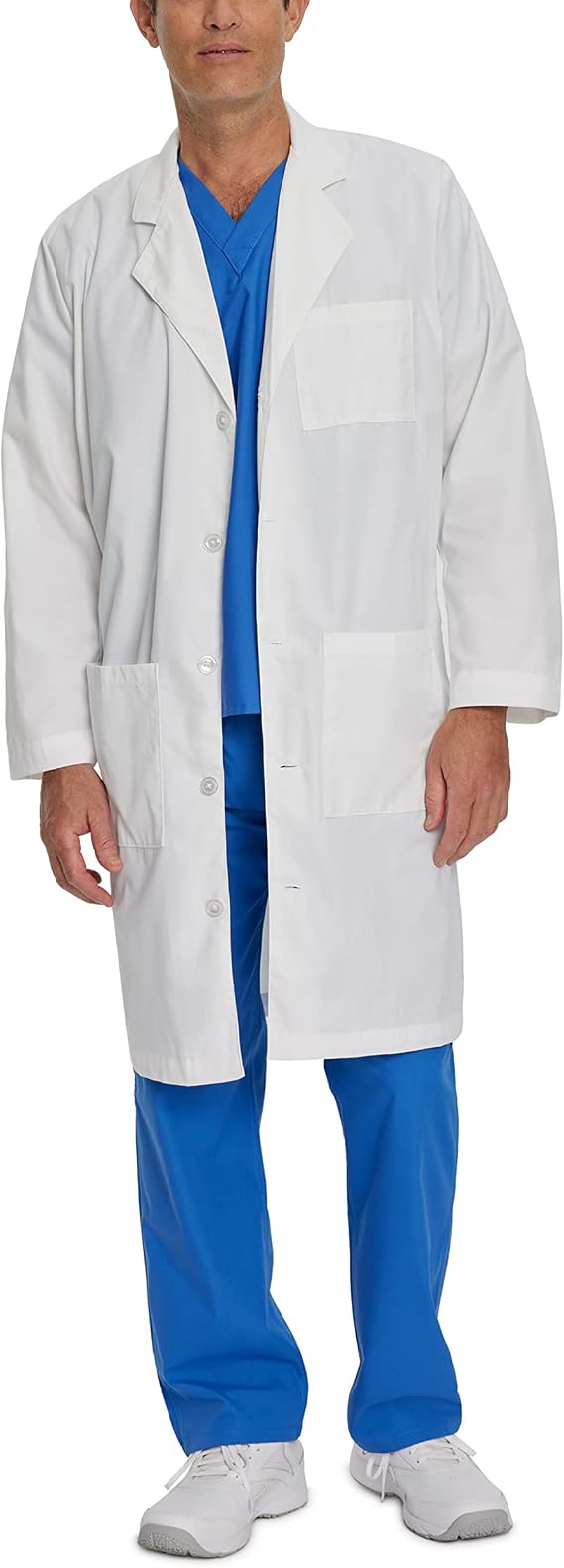 Landau Men's Men's 41 Inch Full Length 3 Pocket Medical Uniform Lab Coat