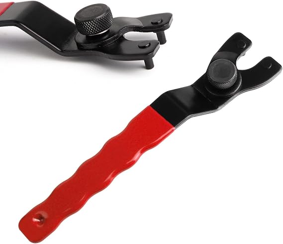 Golden Pearl Pin Spanner,Spanner Wrench for Grinder,Adjustable Pin Wrench for Angle Grinder Machine(Red)
