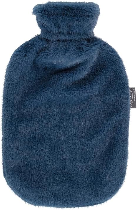 Fashy Hot Water Bottle 2.0 L with Super Soft Cover Blue