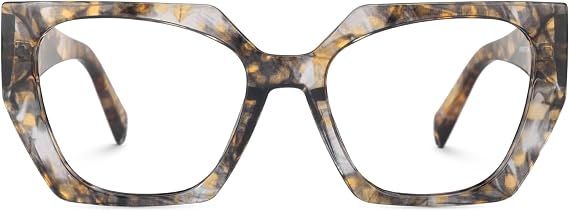 Zeelool Vintage Geometric Glasses Frame for Women with Non-prescription Clear Lens Sileidy ZJGP909372