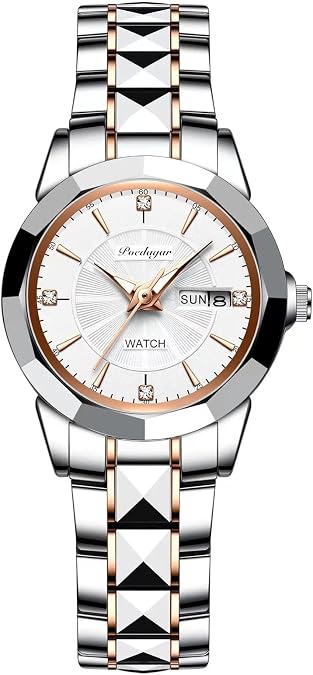 Poedagar Exquisite Minimalist Women Watch Luxury Fashion Stain Steel Ladies Waterproof Luminous Quartz Wristwatch Rose Gold Female Clock