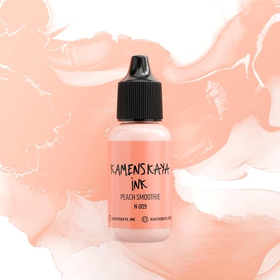 KAMENSKAYA Alcohol Inks, Pastel line: Pastel Alcohol Ink N-009 'Peach Smoothie', 0.51 fl oz (15 ml)
