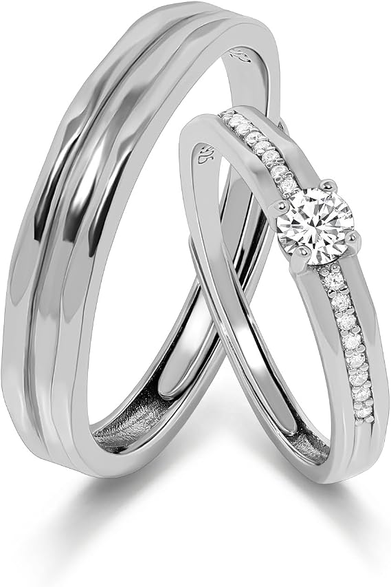 Meissa Wedding Rings for Couples Classic Couple Promise Rings Engagemet Rings