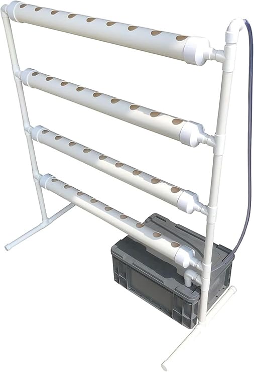 XENITE Hydroponics Growing System Hydroponic Grow Kit, 36 Holes Pipe Grow Kit Indoor Greenhouse Planting Box Gardening System Nursery Pot Hydroponic Rack Hydroponic Tower