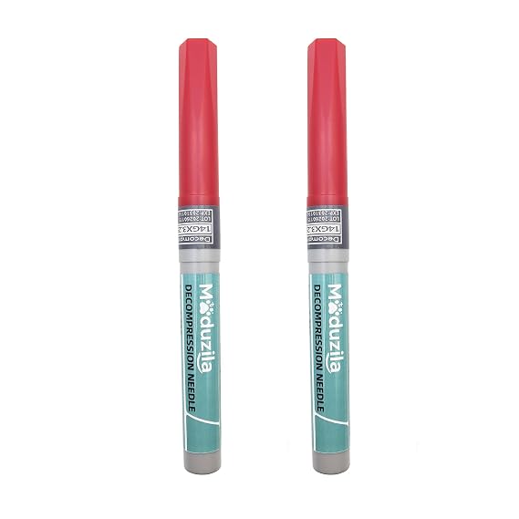 Decompression Needle Kit, 14G Outdoor Piercing Needles for Exploration Camping Trekking, 2pcs/set