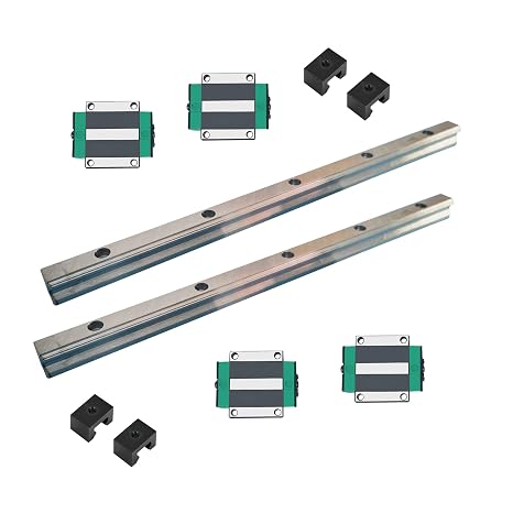 HG15 Linear Slider Rail, HG15 Rail 2pcs Length 1160mm/45.67inch with 4pcs HGW15CA Flange Bearing Slider Block, High Assembly CNC Linear Guide Kits for CNC Machines.