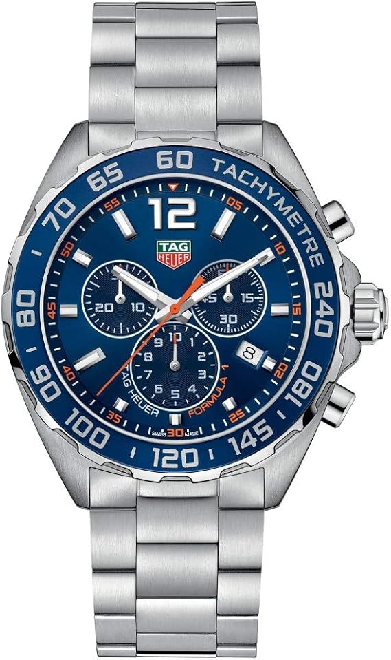 TAG Heuer Men's Formula 1 43mm Steel Bracelet & Case Quartz Blue Dial Analog Watch CAZ1014.BA0842
