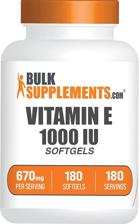 Vitamin E 1000 IU Softgels - Vitamin E Supplement, Essential Antioxidant Support - Gluten Free, 1 Softgel per Serving, 180 Count (Pack of 1)