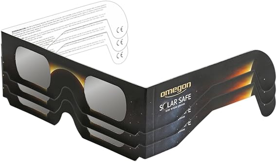 Omegon Solar Safe Solar Eclipse Glasses, 3 pieces
