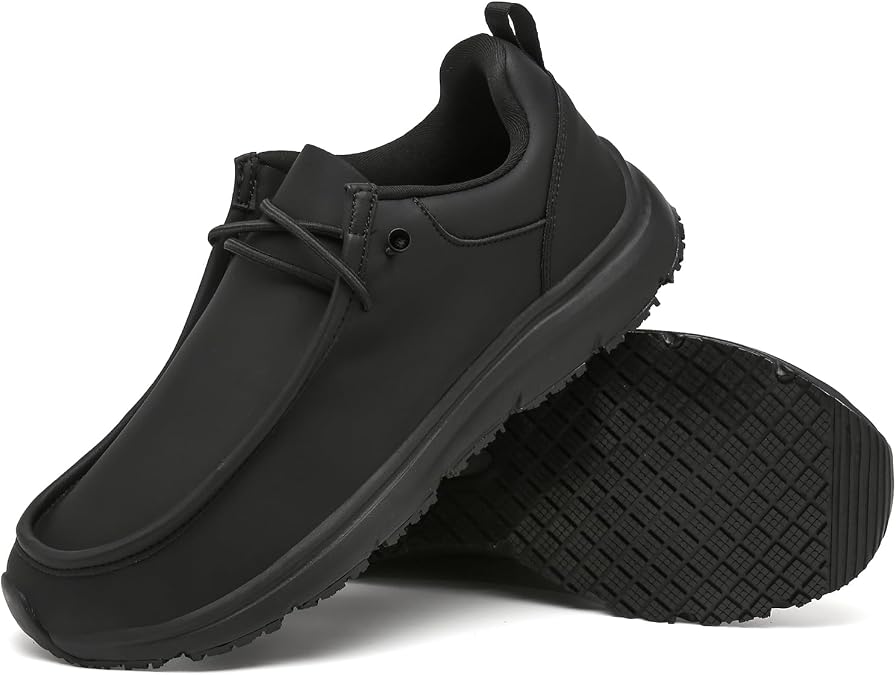 ulogu Non Slip Waterproof Shoes for Men Women Slip On Chef Work Loafers