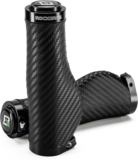 ROCKBROS Ergonomic Bike Grips,Double Lock-on,Non-Slip,Cushioned Comfortable