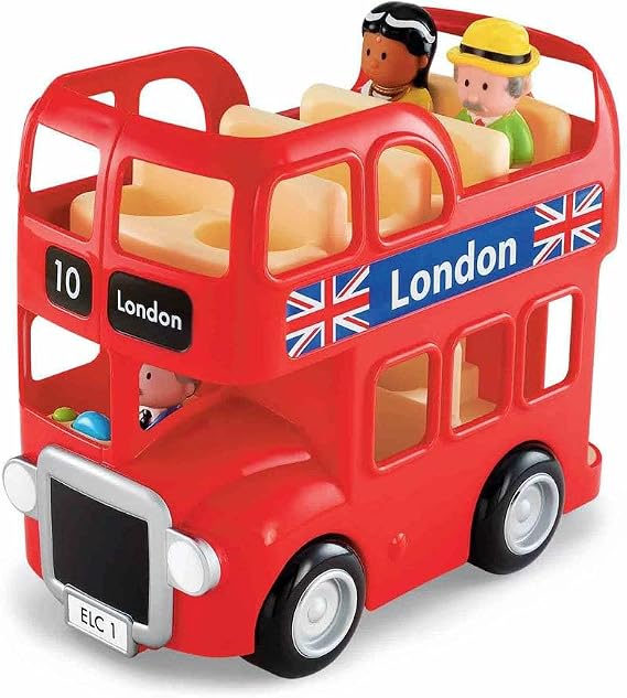 Early Learning Centre Happyland London Bus Set - 2-Story Bus with 3 Characters & Sound Effects - Ages 2+