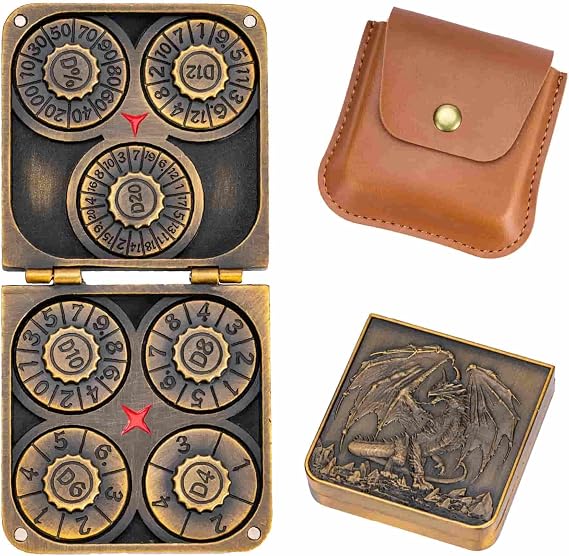 Foldable Spinner Metal DND Dice Set All in One Dice Spinner