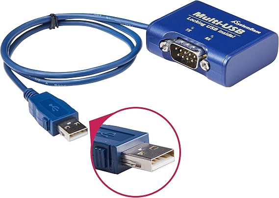 SystemBase - Made In Korea - USB to 1port R422 RS485 USB Serial Cable (USB to RS422 RS485 Adapter), USB 2.0, DB9 Male, Cable 1.96ft(0.6m) Latching USB Connector Applied (Multi-1/USB Combo)