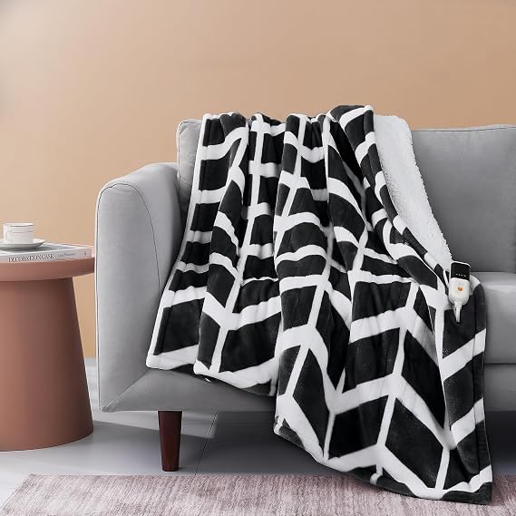 VENTIMI Heated Blanket Twin, 9 Heat Levels & 2-10 Hours Auto Off, Black