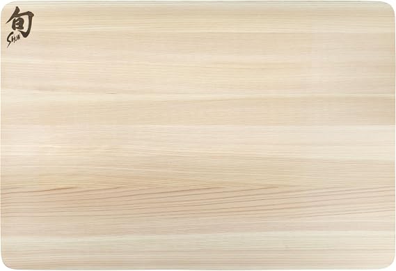 Shun Cutlery Medium Hinoki Cutting Board, 15.75" x 10.75" Wooden Japanese Chopping Board for Kitchen, Medium-Soft Wood Preserves Knife Edges, Forest Stewardship Council Certified