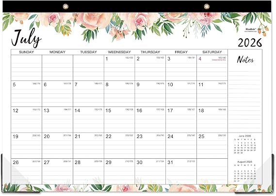2026-2027 Desk Calendar - Jul 2026 - Dec 2027, 18 Months Large Monthly Desk Calendar, 17" x 12", Desk Pad, Large Ruled Blocks, to-do List & Notes, Best Desk/Wall Calendar for Planning or Organizing