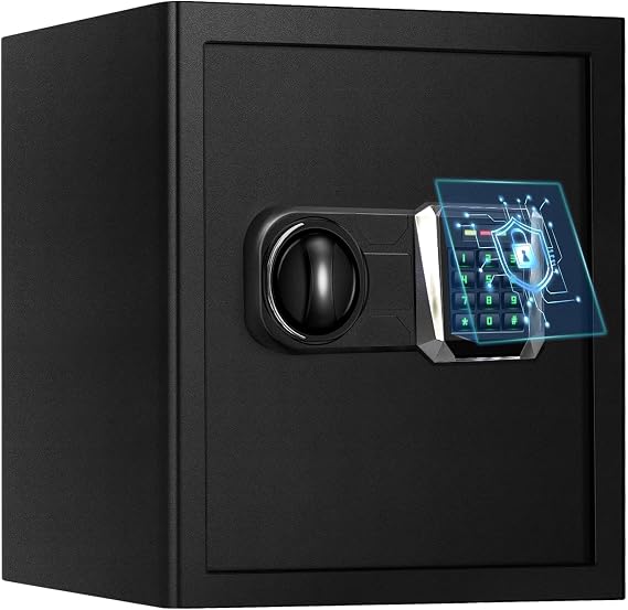 50L Fireproof Steel Safe, Keypad, Alarm, Shelf, Type-C