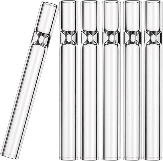 6 Borosilicate Glass Tubes 4 inches long Transparent Suitable for glassblowing, laboratory, DIY, and industrial applications Reusable