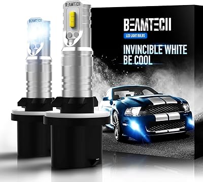 BEAMTECH 880 Led Fog Light Bulb,893 890 899 CSP Chips 6500K Xenon White 800 Lumens Non-Polarity,Pack of 2