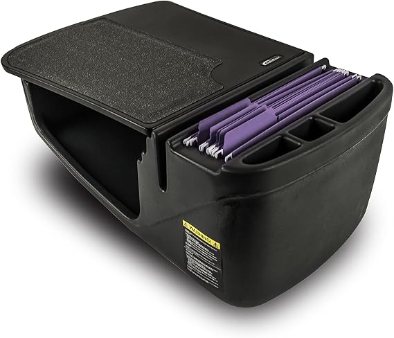 AutoExec GripMaster Car Desk for Your Vehicle Workstation and Mobile Office, Black with 400 watt Power Inverter