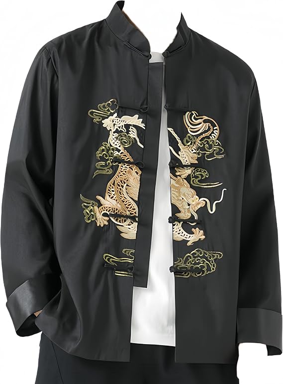 Chinese Traditional Clothes for Man Chinese Style Men's Jacket Tang Suit Men Hanfu Kung Fu Shirt Tang Suit Long Sleeve
