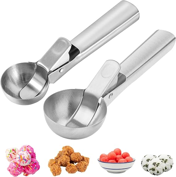 Ice Cream Scoop with Trigger,Stainless Steel Cookie Scoop,Ice Cream Scoops