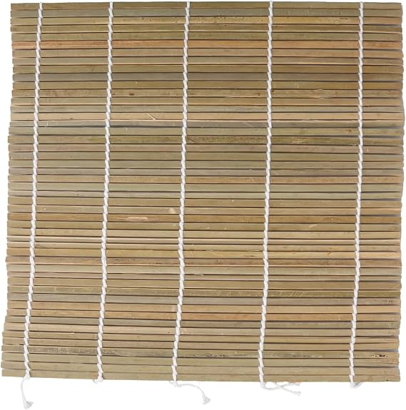24x24cm Sushi Rolling Mat, Natural Green Bamboo Mats for Rolls, Reusable DIY Roller Mold Make Assistant, Beginner Friendly Sushi Making Tool for Home Kitchen