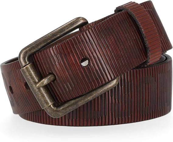 Harley-Davidson Men's Laser H-D Logo Genuine Leather 38mm Belt - Brown