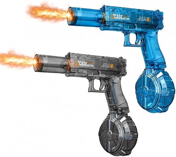 Electric Water Gun, Transparent Automatic Squirt Gun, Beach & Party Toys.