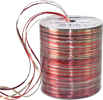 PRASENT Morex Ribbon Pearl Raffia Fabric Ribbon Spool, 55-Yard, Burgundy,138-619