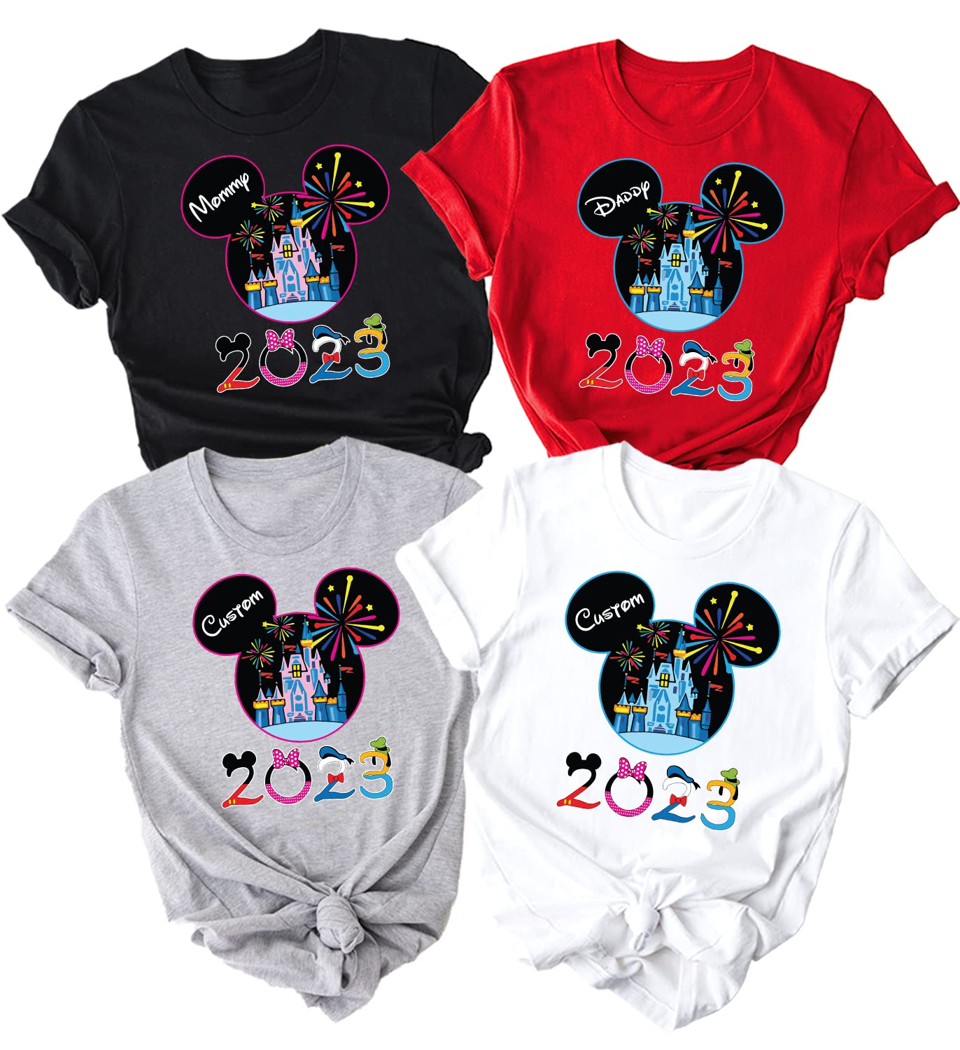 Disneyland 2023 Family Vacation Shirts Matching Family Shirts Matching Outfits With Custom Names For Family Best Day Ever