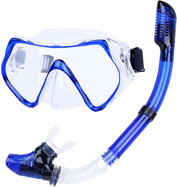 Edge Snorkeling Gear for Adults & Dry Top Snorkel Set,2in1,Snorkel Mask Adult, with 180Panoramic View Anti-Fog Anti-Leak,Scuba Diving Mask for Snorkeling Scuba Diving Swimming Free Diving