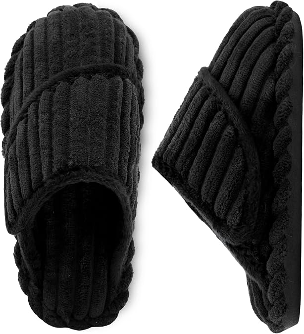 Besroad Kids Slippers Girls Boys House Shoes Adjustable Memory Foam Slides