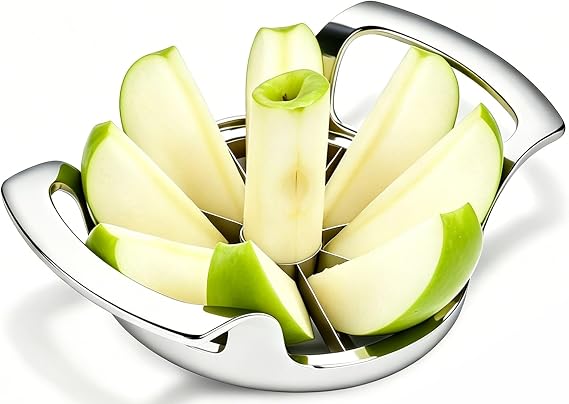8-Blade Apple Slicer Corer Zinc Alloy Stainless Steel Fruit Cutter