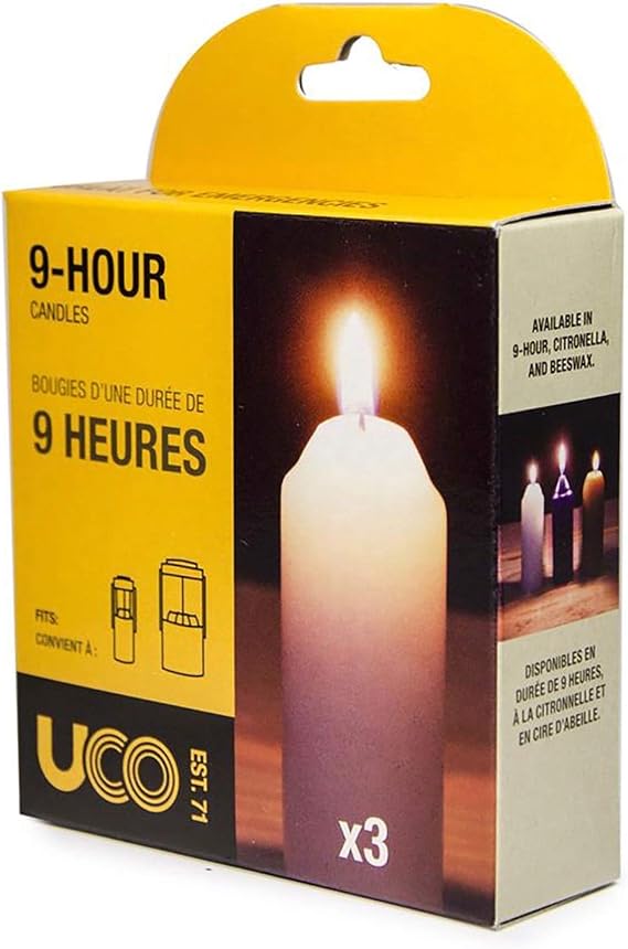 UCO 9-Hour Candles, 3-Pack for Candle Lanterns