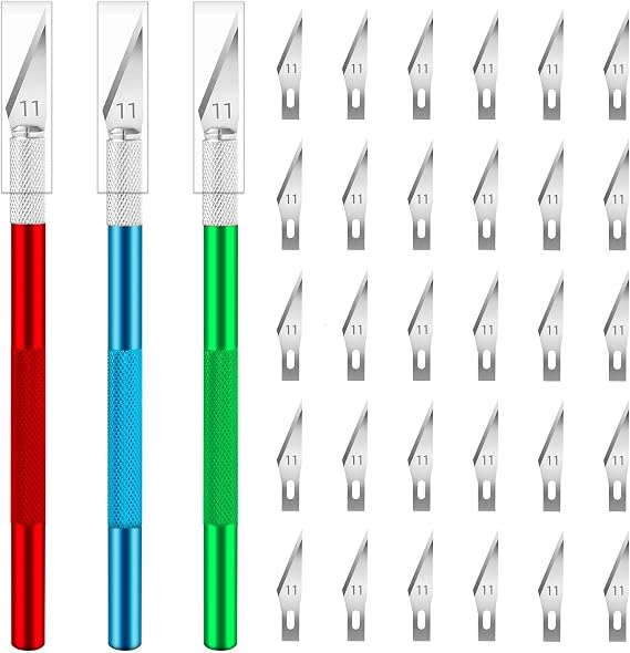 JETMORE Exacto Knife Set, Hobby Knife with 30#11 Blades for Art and Crafts