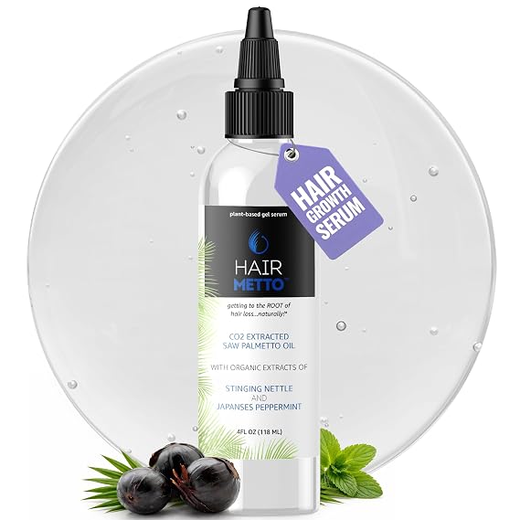 Hairmetto Saw Palmetto Hair Serum, With Rosemary & Peppermint Oil, 4oz
