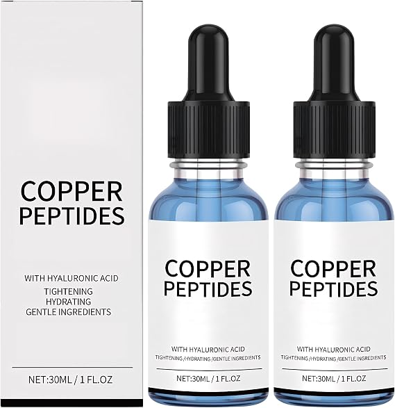 2 Pcs Ghk-Cu Copper Peptide Serum, Deep Hydration Fine Lines & Skin Elasticity for Smoother Firmer Looking Skin