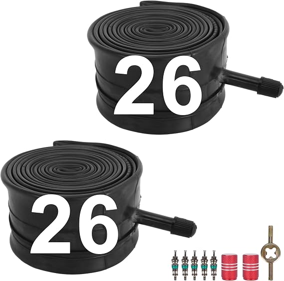 26x2.125/2.40 Inner Tube with 32mm Schrader Valve,Heavy Duty Bicycle Tube for Cruiser Road and Mountain Bike,26x2.125/2.20/2.25/2.30/2.35/2.40 Bike Tube 2 Pcs