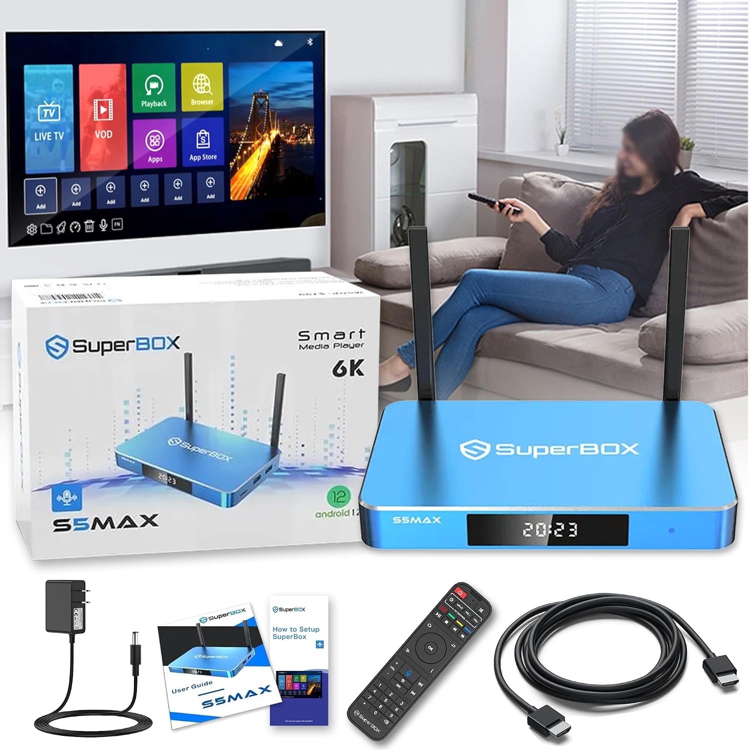 2025 S-5 M-A-X Top Model, HDMI Cable, Voice Remote for Fun